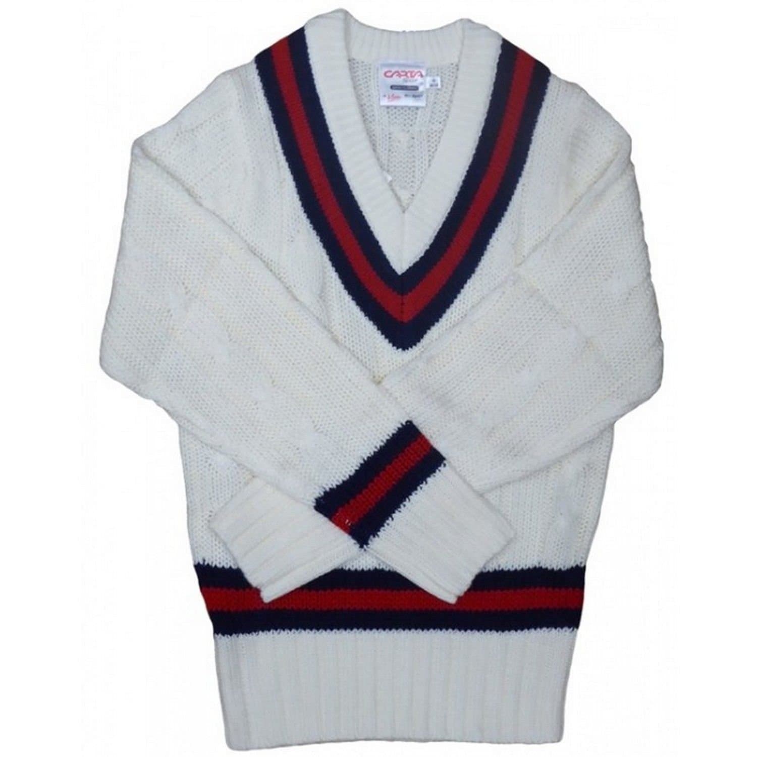 Carta Sport Carta Sport Men's Cricket Jumper in Off-White