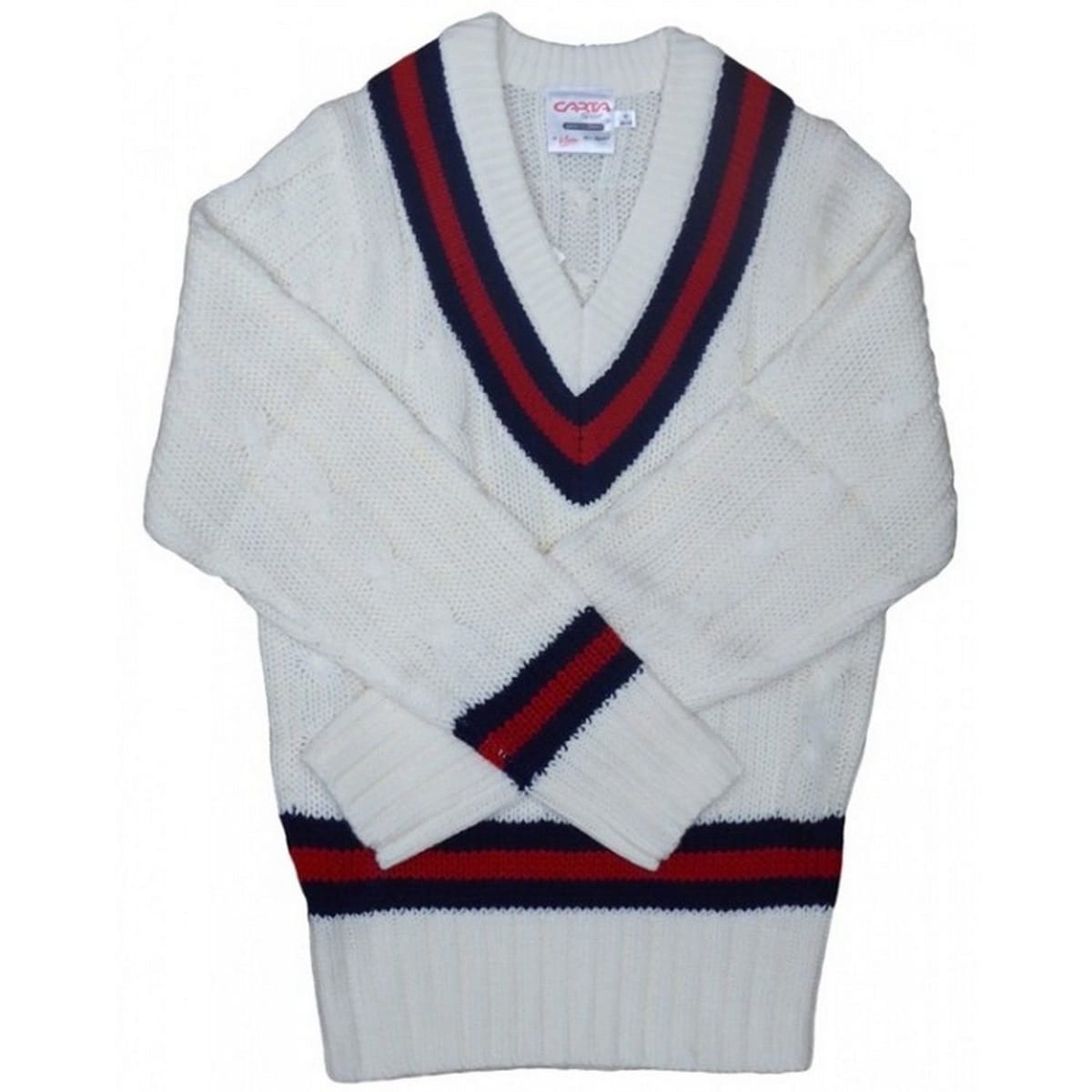 Carta Sport Carta Sport Men's Cricket Jumper in Off-White - 1