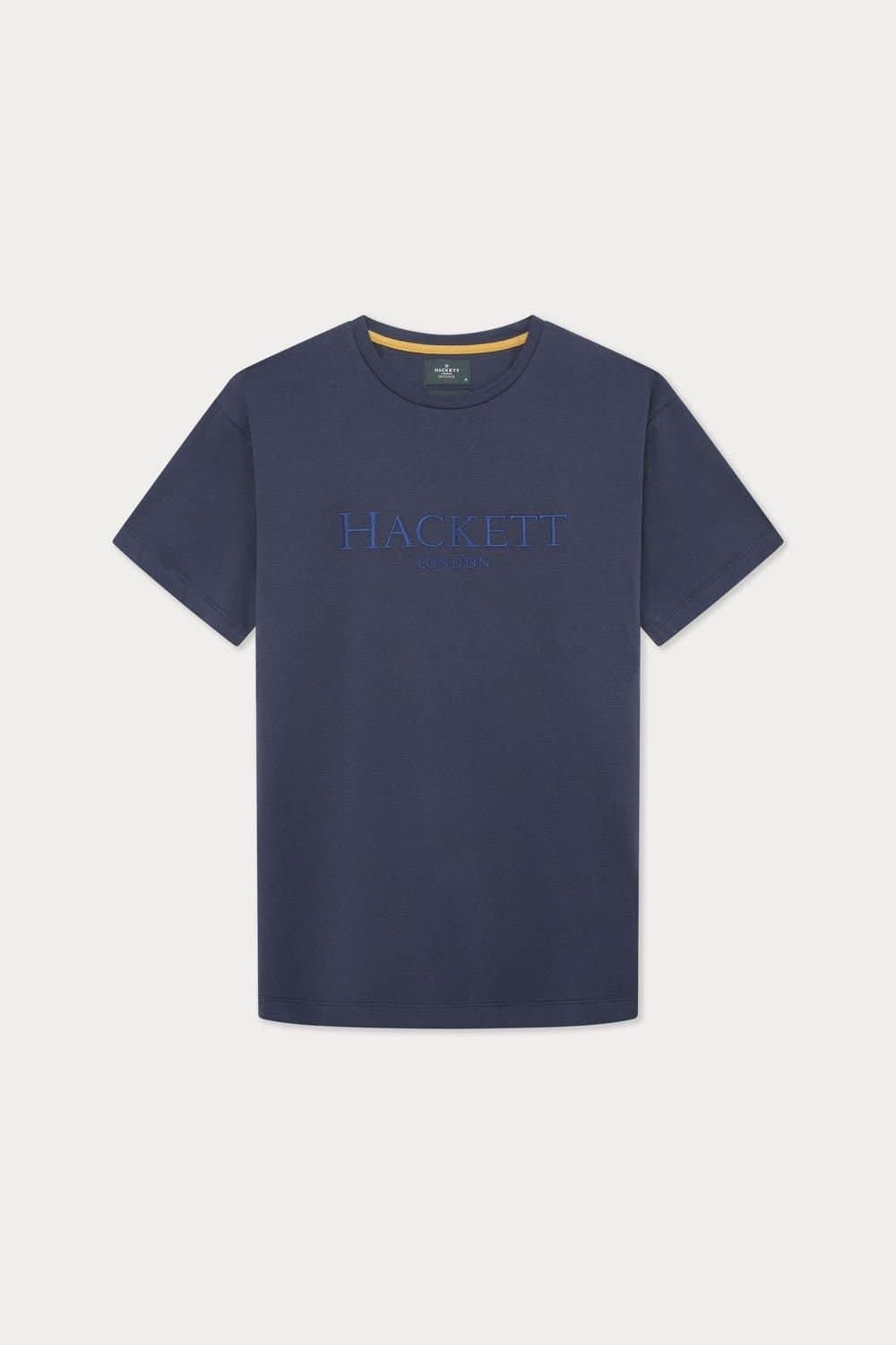 Hackett Hackett Men's Heritage Classic Large Logo Short Sleeve T-Shirt Navy