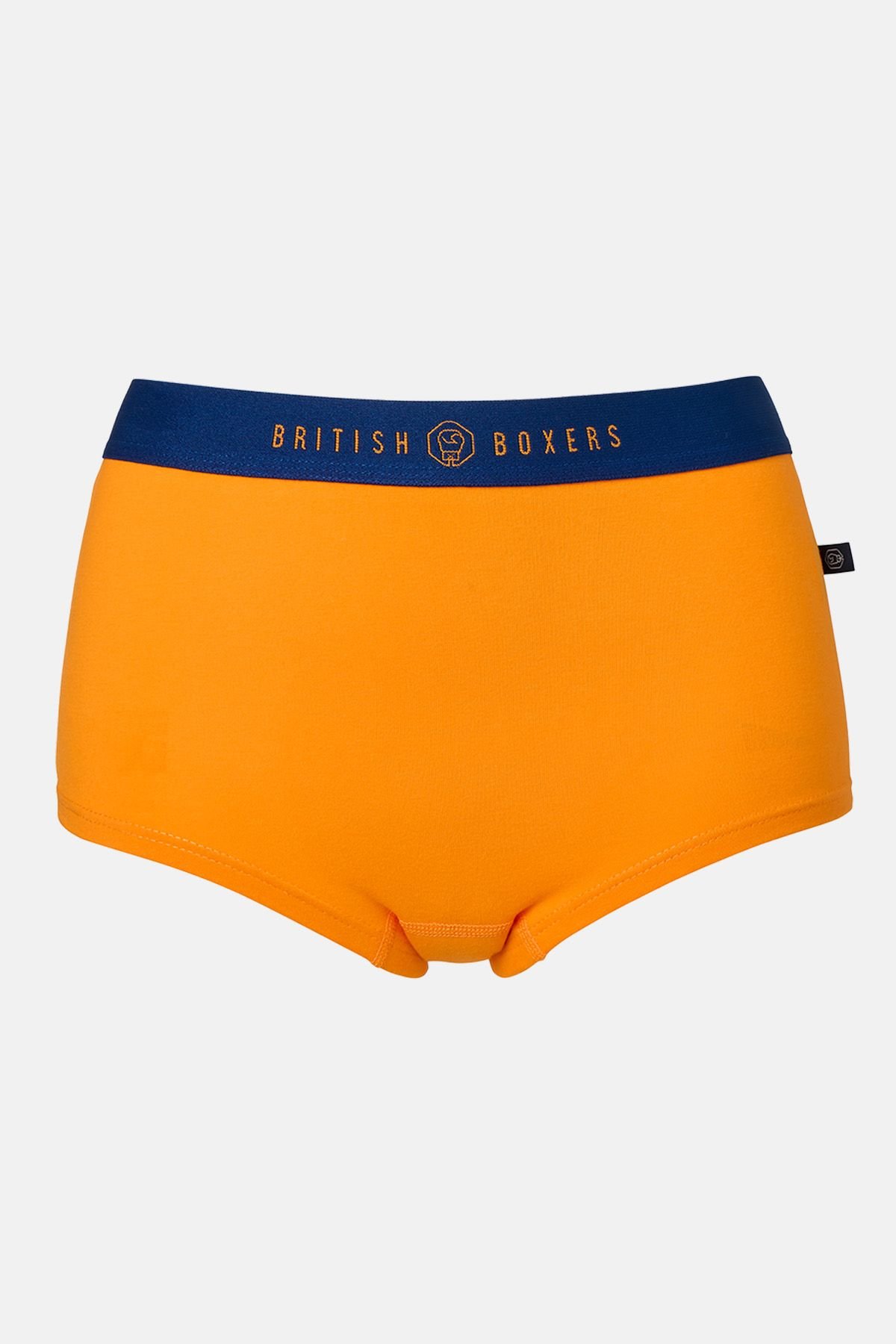 British Boxers British Boxers Women's Pack of Three "Citron Blue" Cotton Hipster Boxer Briefs in Dark Blue - 2