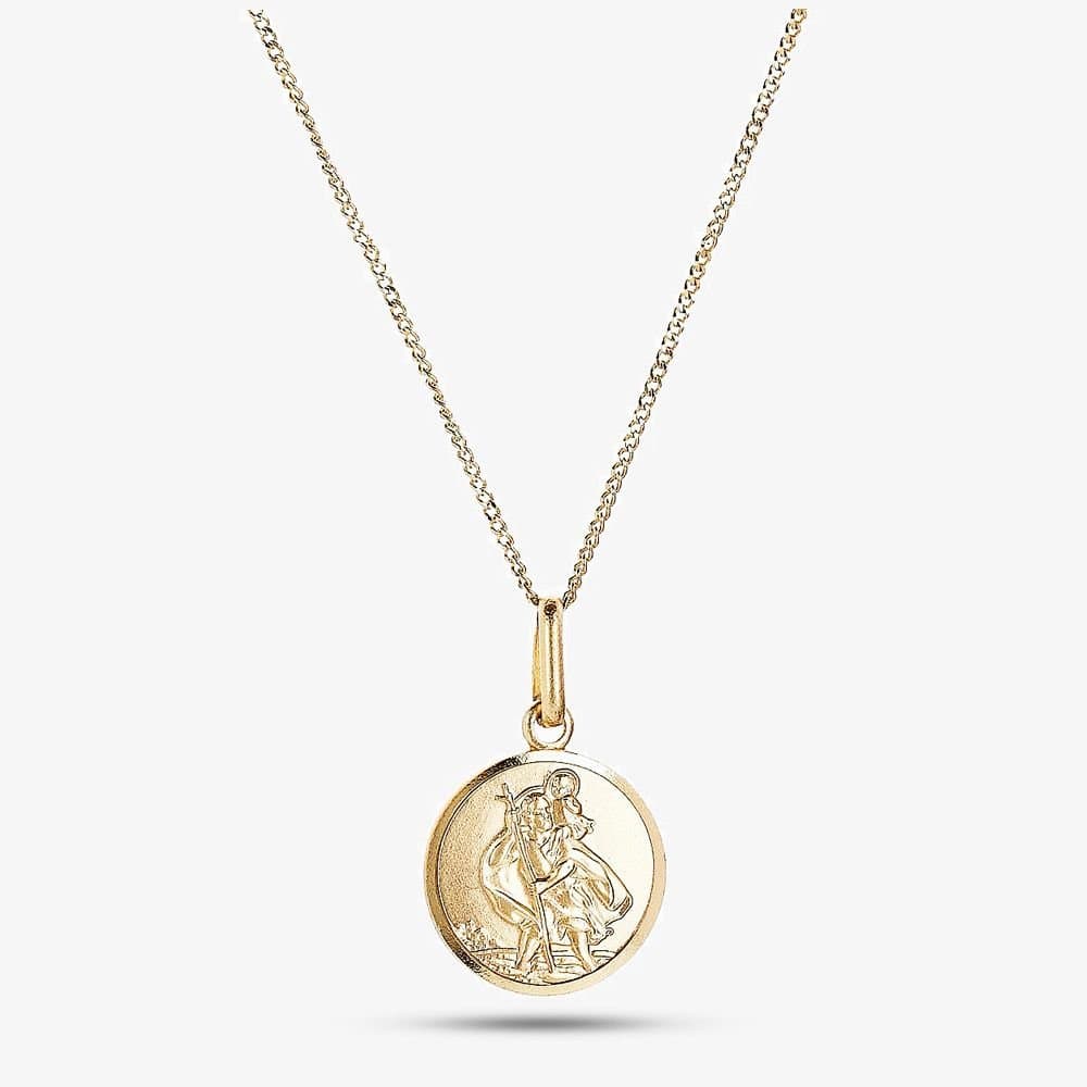 T.H.Baker T.H.Baker Women's 9ct Gold St Christopher & Chain SC002 CN025-18