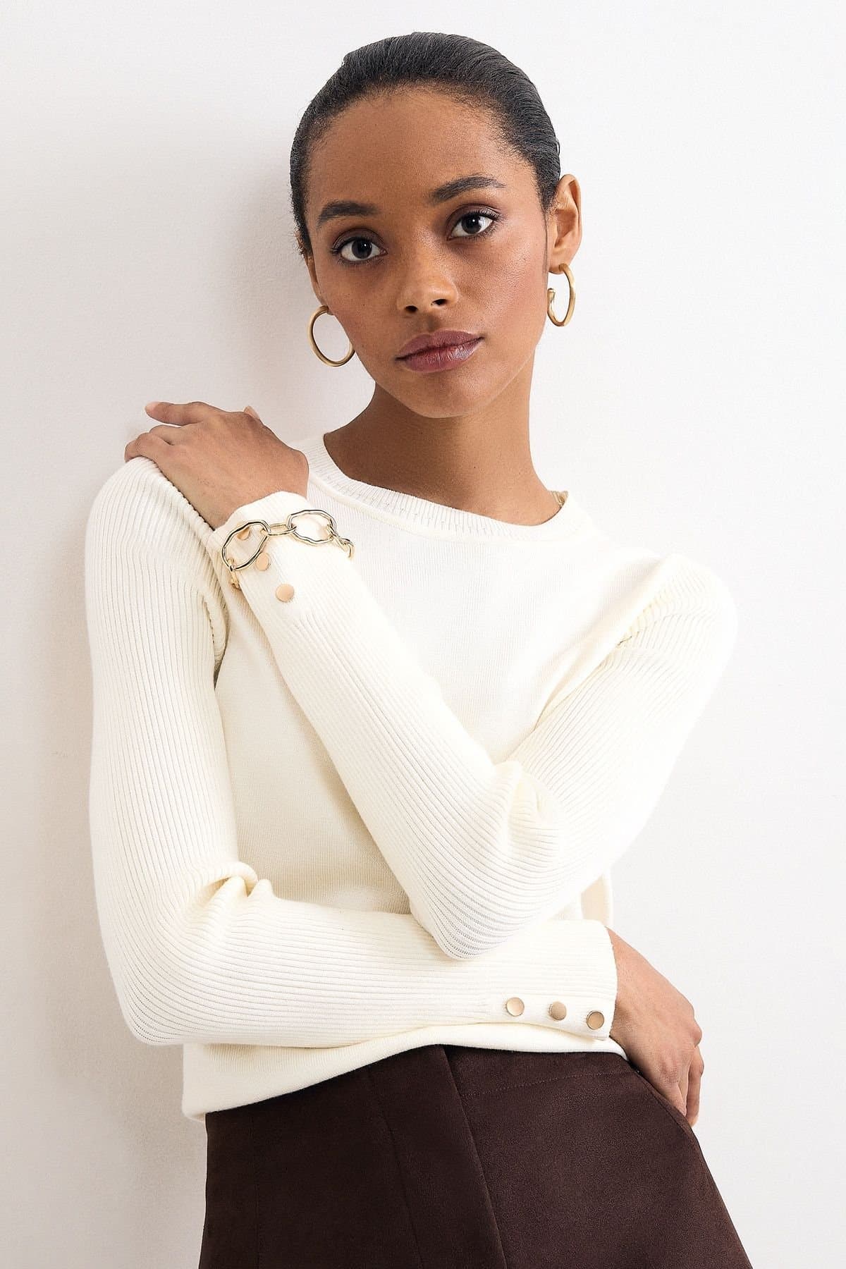 Phase Eight Phase Eight Women's Larissa Layering Knit Sweater in Off-White