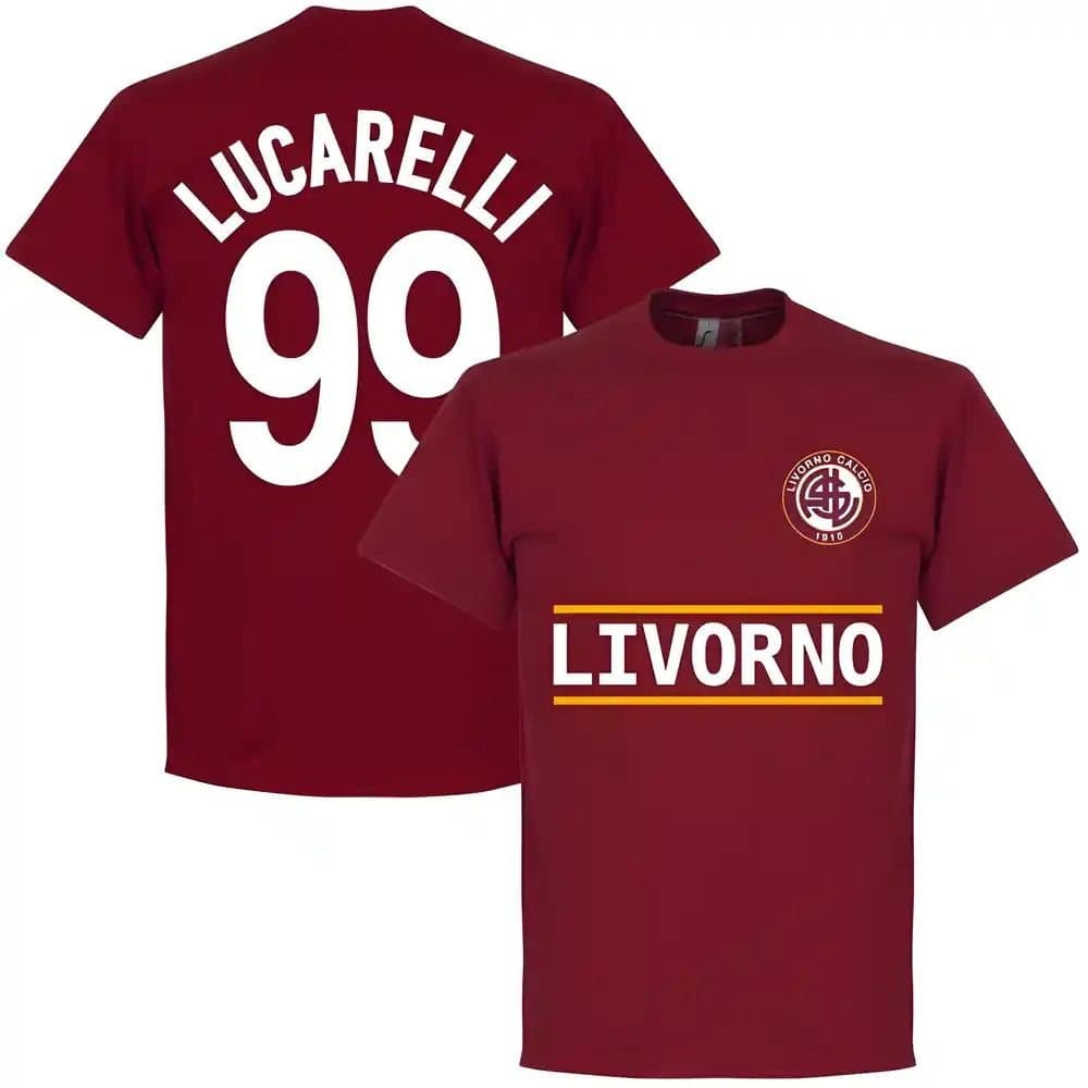Livorno Livorno Men's Lucarelli 99 Team T-Shirt in Maroon