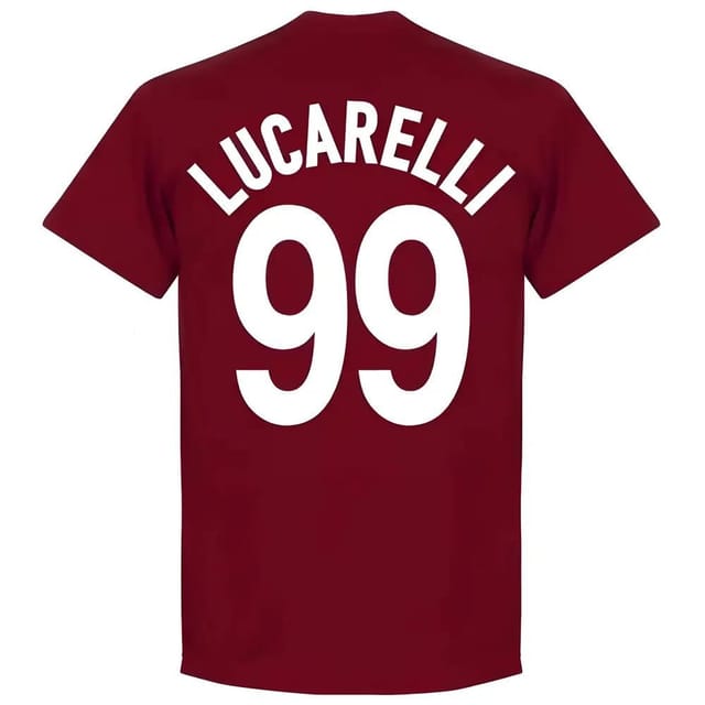 Livorno Livorno Men's Lucarelli 99 Team T-Shirt in Maroon - 2