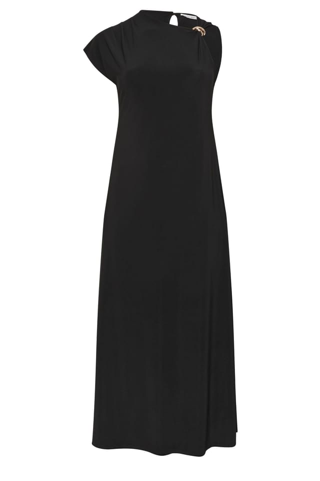 Yours Yours Women's Metal Buckle Detail Maxi Dress in Black - 2
