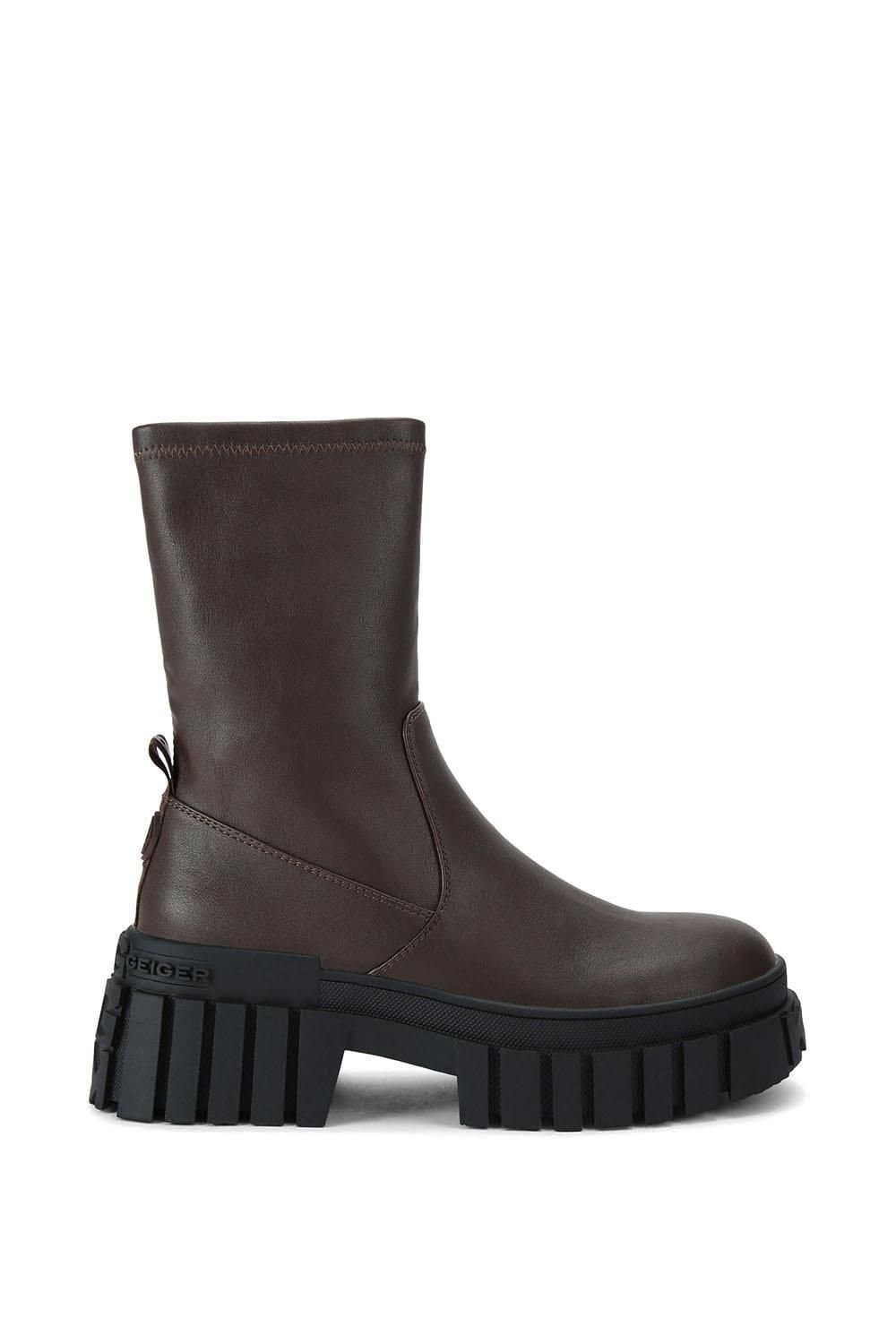 KG Kurt Geiger KG Kurt Geiger Brown Leather Sock Boots