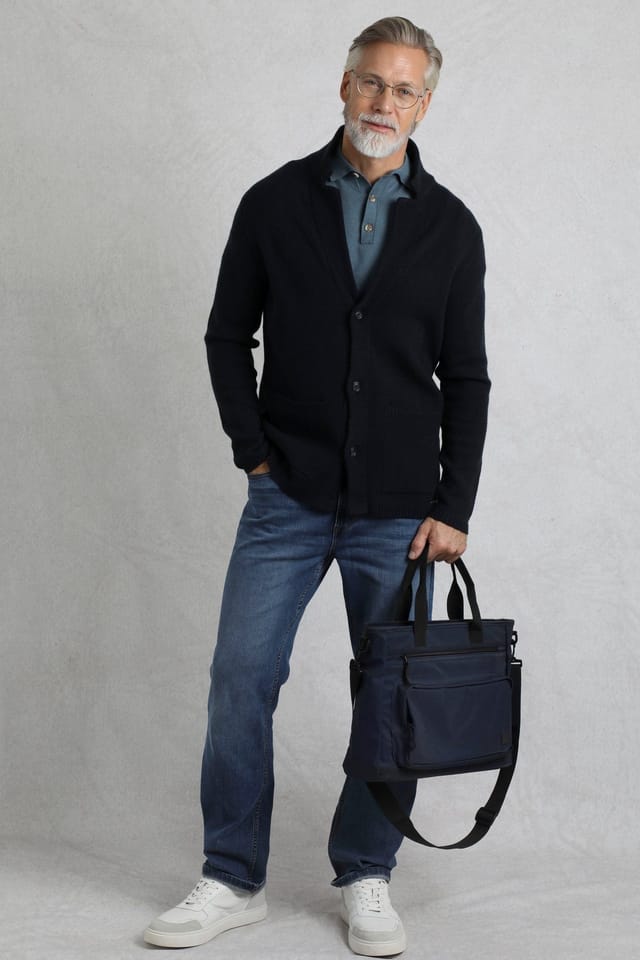 Weird Fish Weird Fish Women's Irving Commuter Messenger Bag in Navy - 3