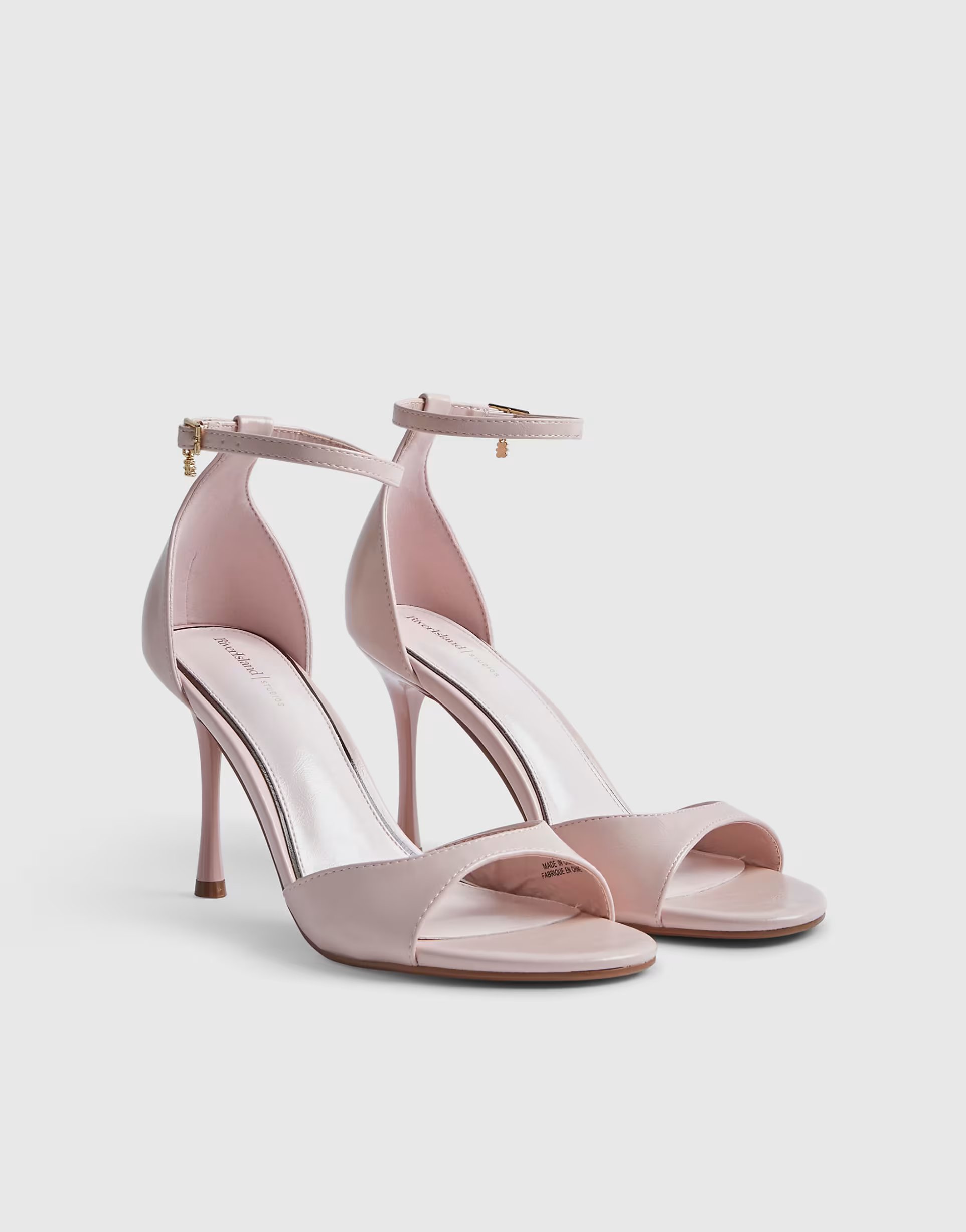ASOS River Island Closed back heeled sandals in pink - 1