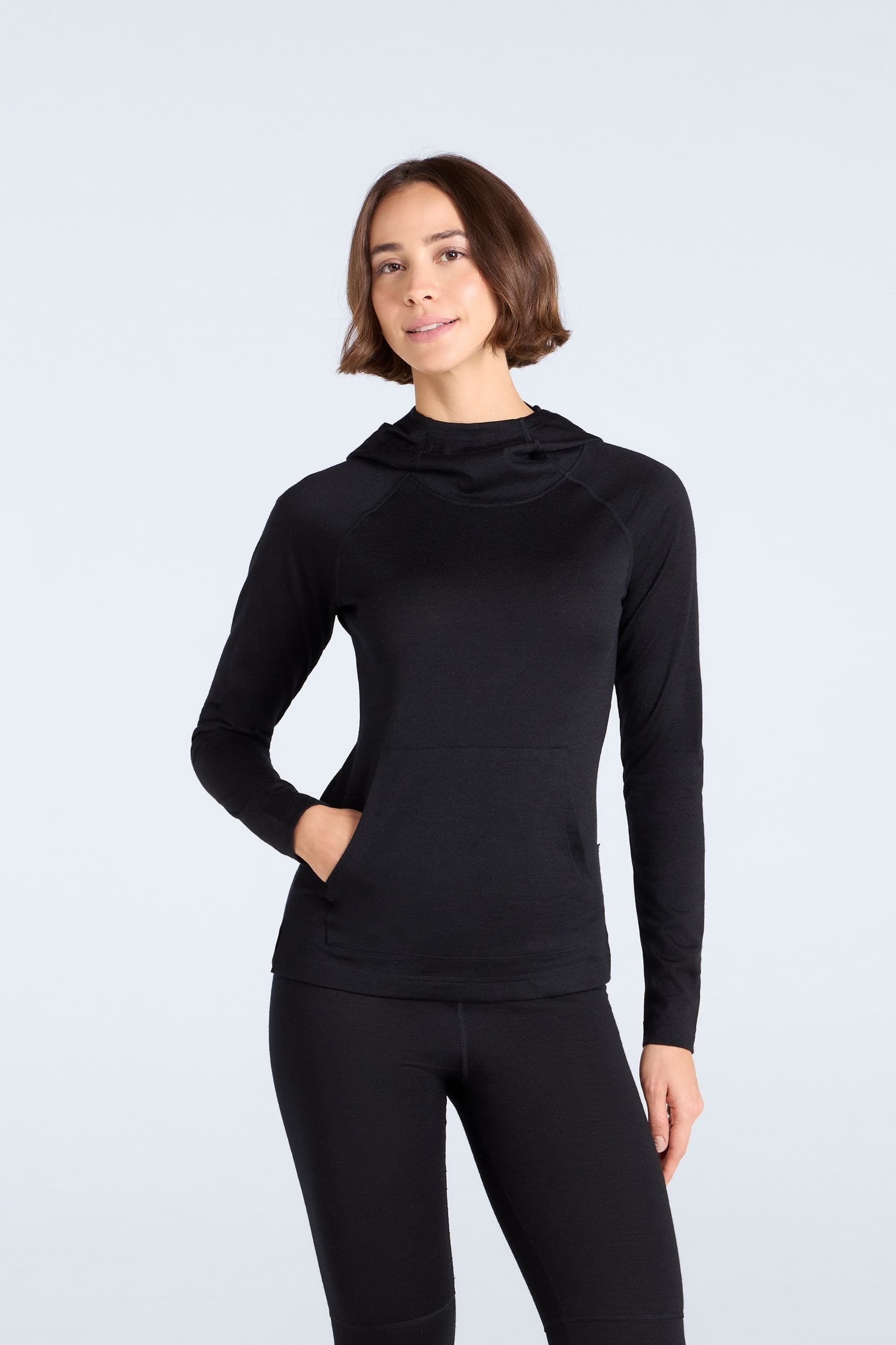 Animal Animal Black Merino Hoodie for Women