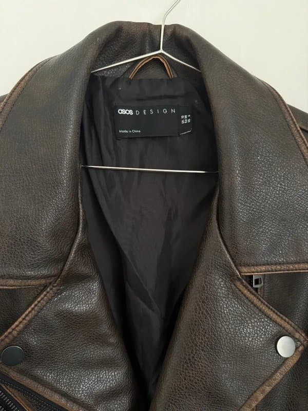 ASOS Leather Jacket Brown