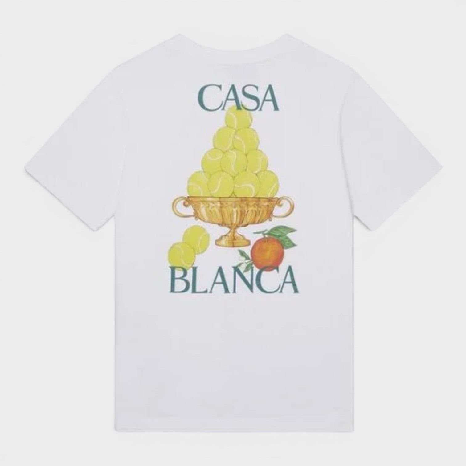 Casablanca Casablanca Men's Le Triomphe De Tennis Printed T-Shirt White