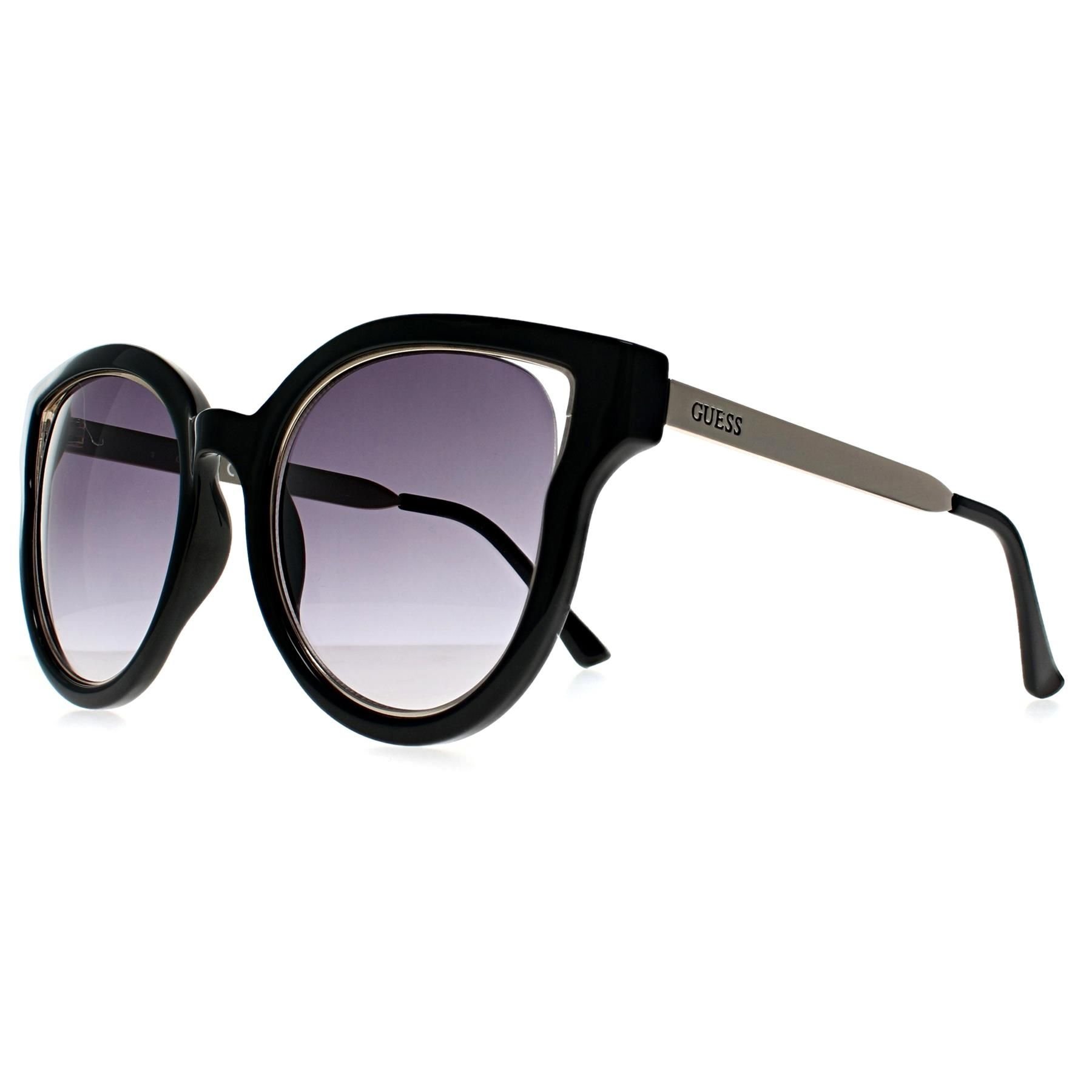 Guess Guess Women's Cat Eye Shiny Black & Gold Smoke Gradient GF0323 - 2
