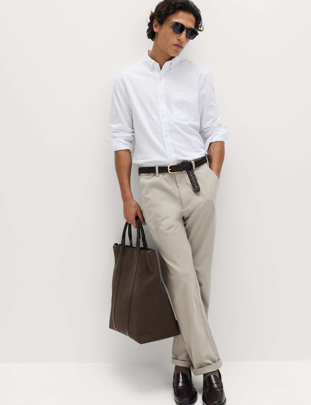 Marks & Spencer M&S The Ultimate Regular Fit Chinos Pebble - 2
