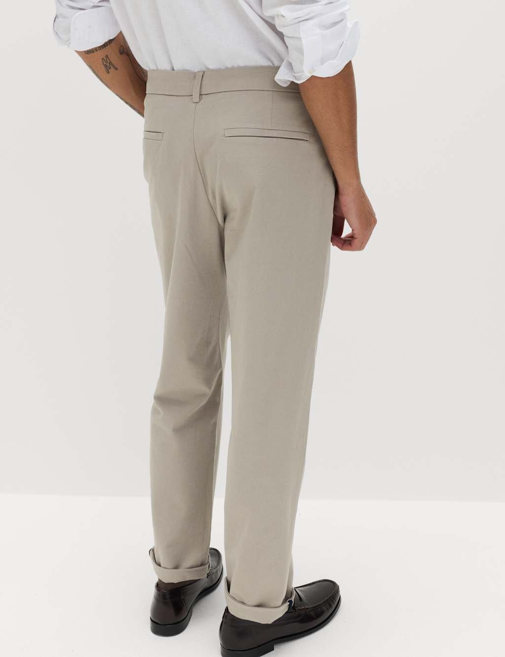 Marks & Spencer M&S The Ultimate Regular Fit Chinos Pebble - 4