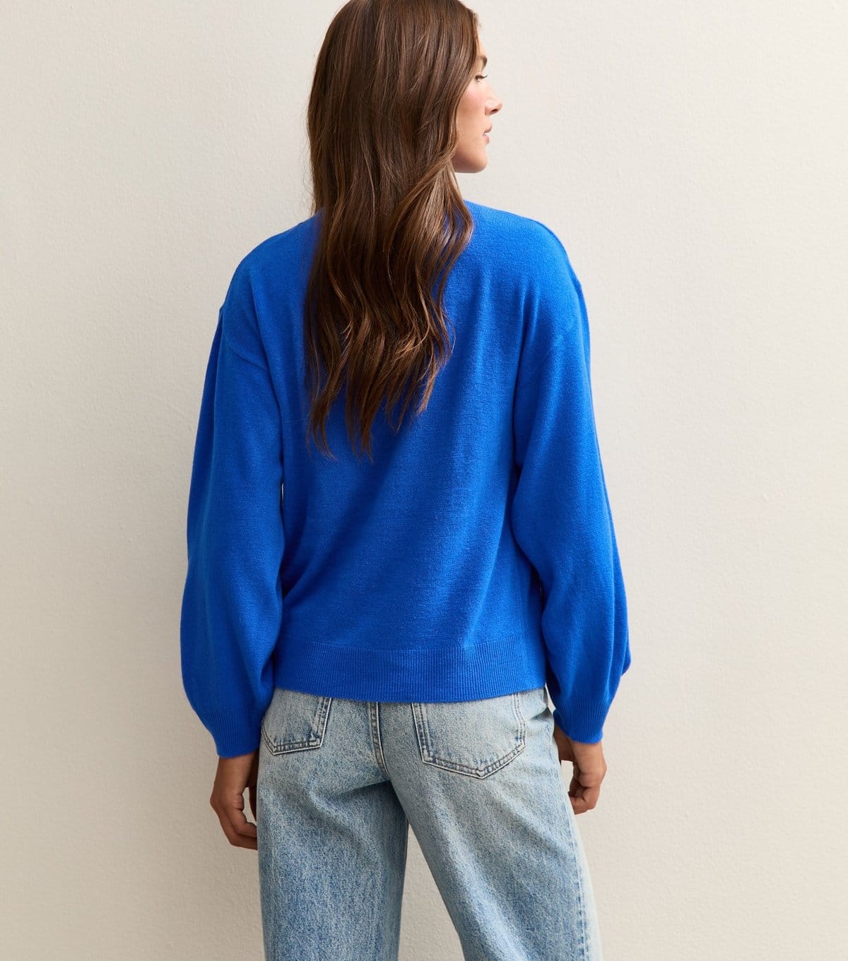 Sunshine Soul Women's Bright Blue Crew Neck Jumper Sunshine Soul New Look - 4