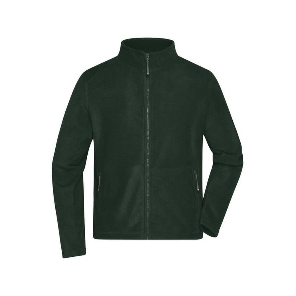 James and Nicholson James and Nicholson Men's Fleece Jacket in Dark Green