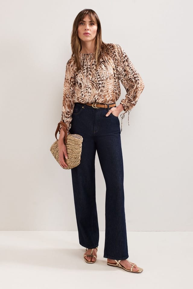 Phase Eight Phase Eight Women's Rafaella Shell Print Blouse in Beige - 3