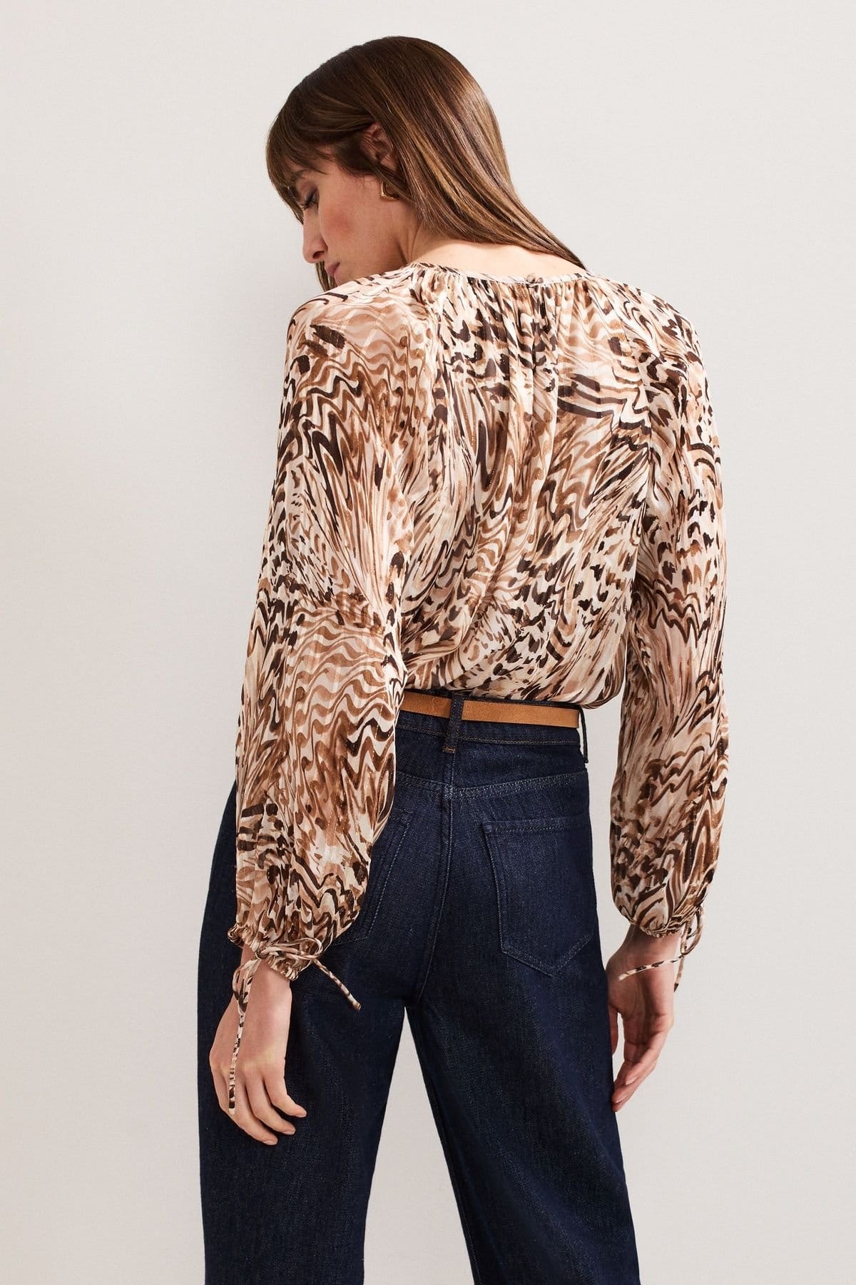 Phase Eight Phase Eight Women's Rafaella Shell Print Blouse in Beige - 4