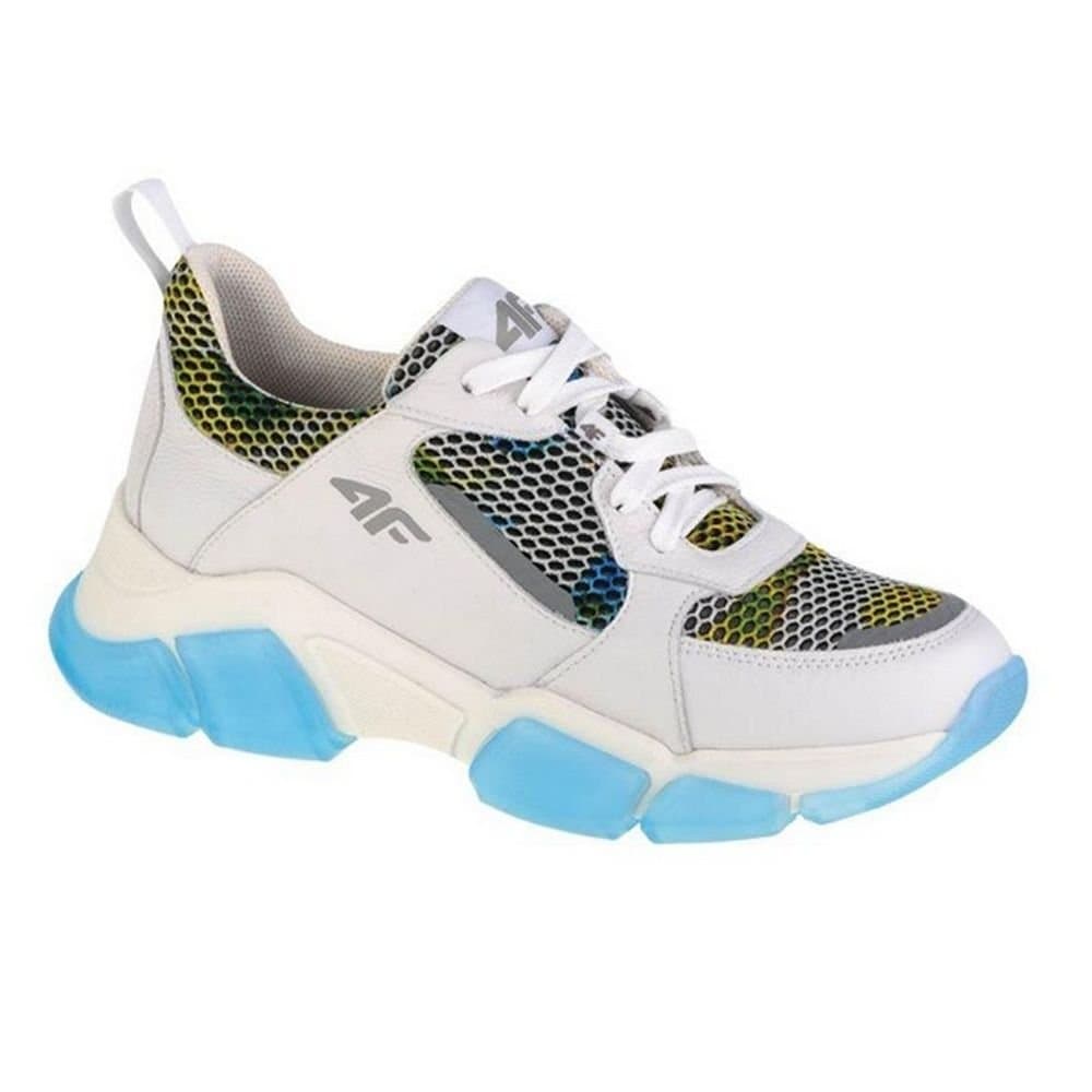 4F 4F Women's Full Grain Leather Trainers in Off-White