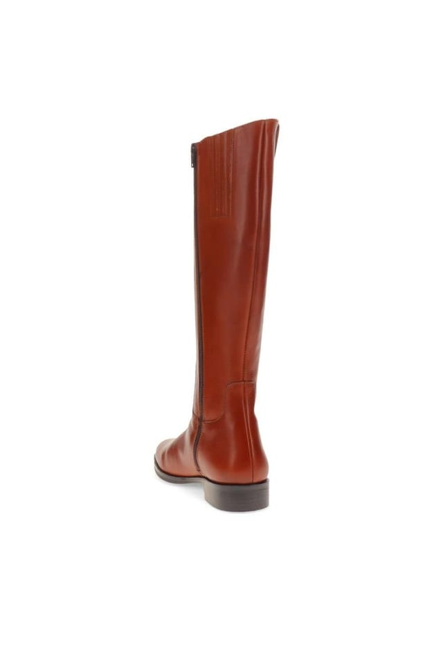 Jones Bootmaker Jones Bootmaker Women's Emelia Small Calf Fit Leather Boots in Tan - 3