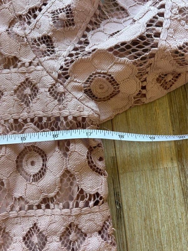 New Look 💗 New Look Blush Pink Lace Crochet Top Floral Boho Festival UK 10