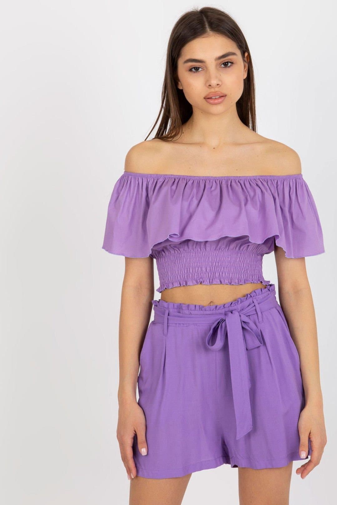 Love Lace Love Lace Violet Boho Off-Shoulder Ruffle Blouse