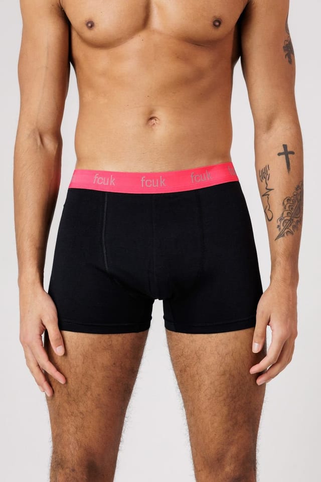 French Connection French Connection Men's 5 Pack FCUK Cotton Stretch Boxers in Blue - 2