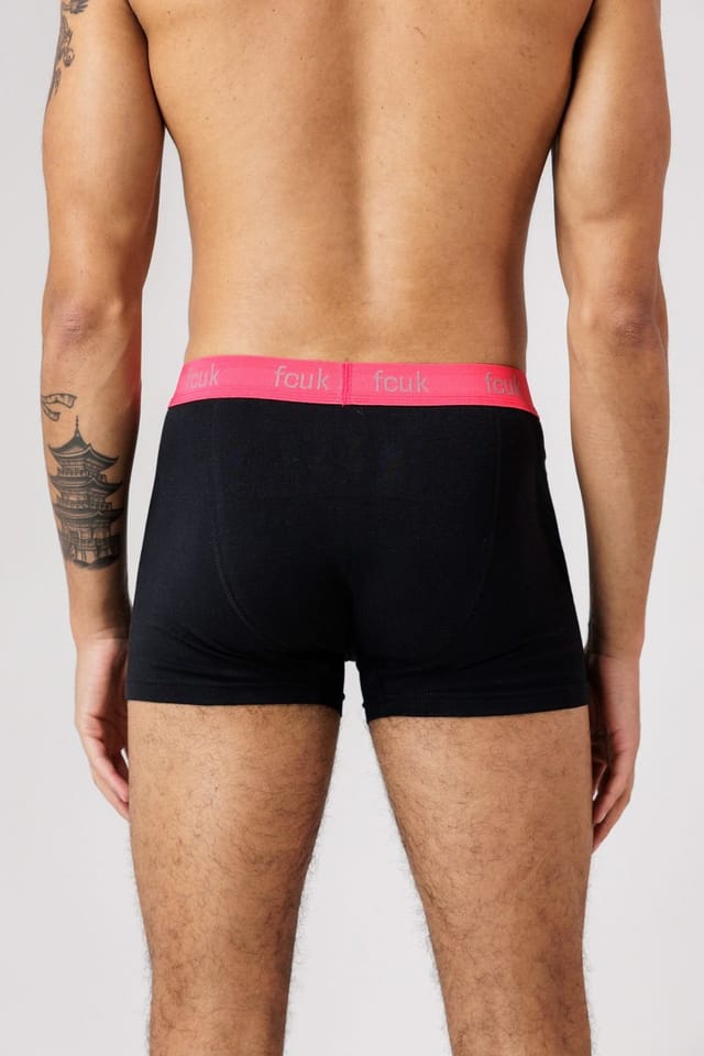 French Connection French Connection Men's 5 Pack FCUK Cotton Stretch Boxers in Blue - 3