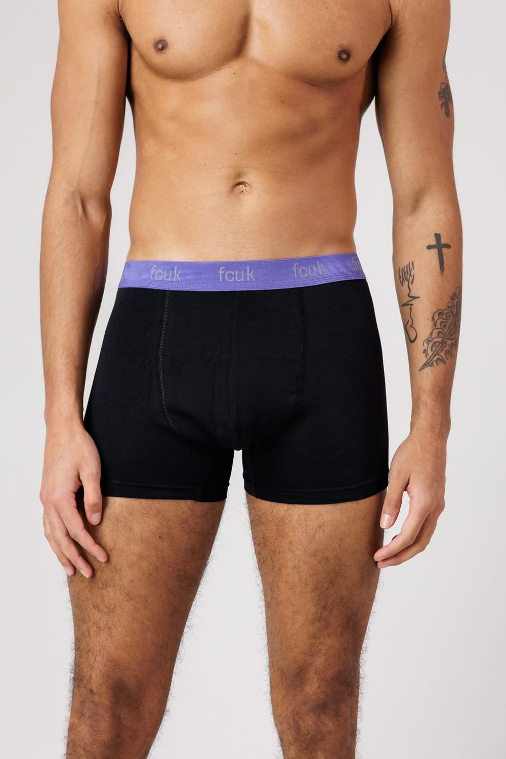 French Connection French Connection Men's 5 Pack FCUK Cotton Stretch Boxers in Blue - 4