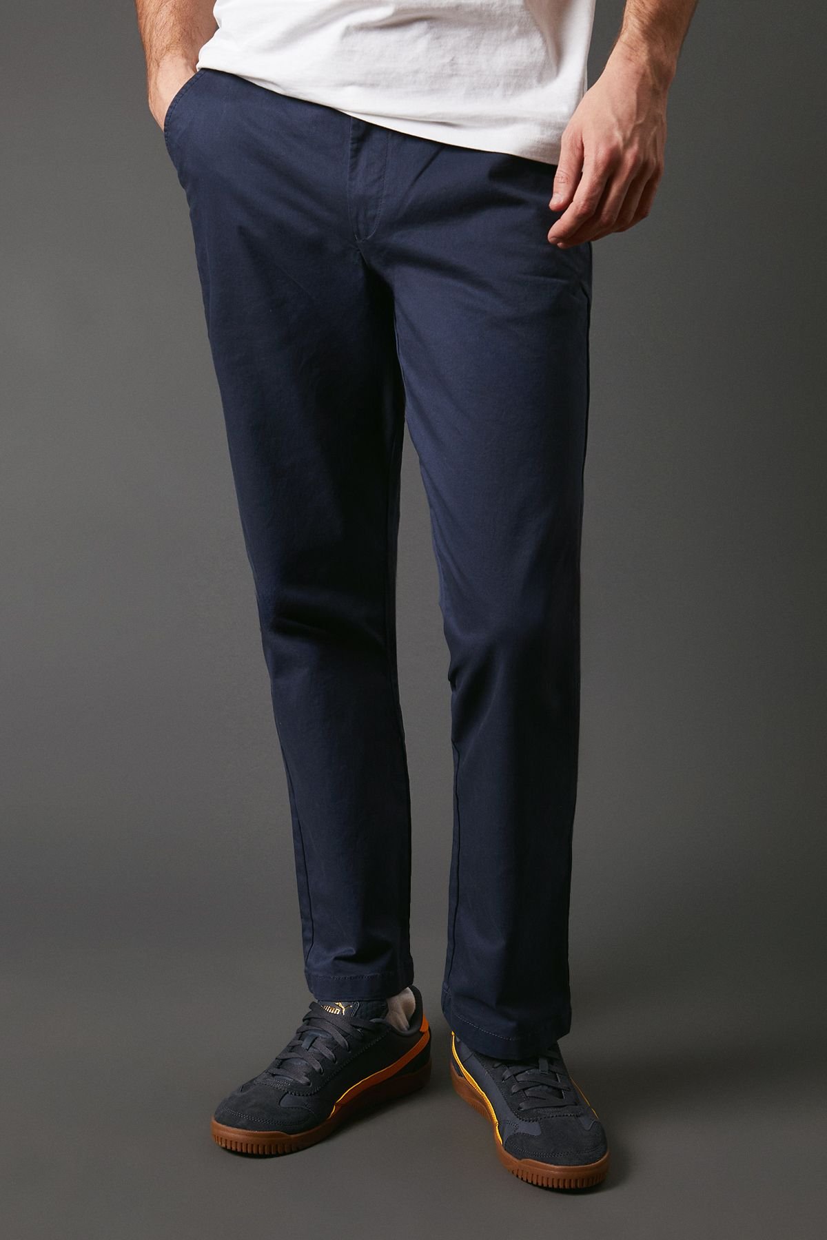 Maine Maine Men's Premium Chino Trousers in Mid Blue - 2