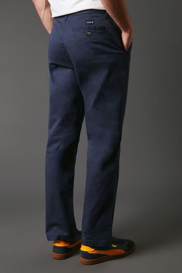 Maine Maine Men's Premium Chino Trousers in Mid Blue - 3