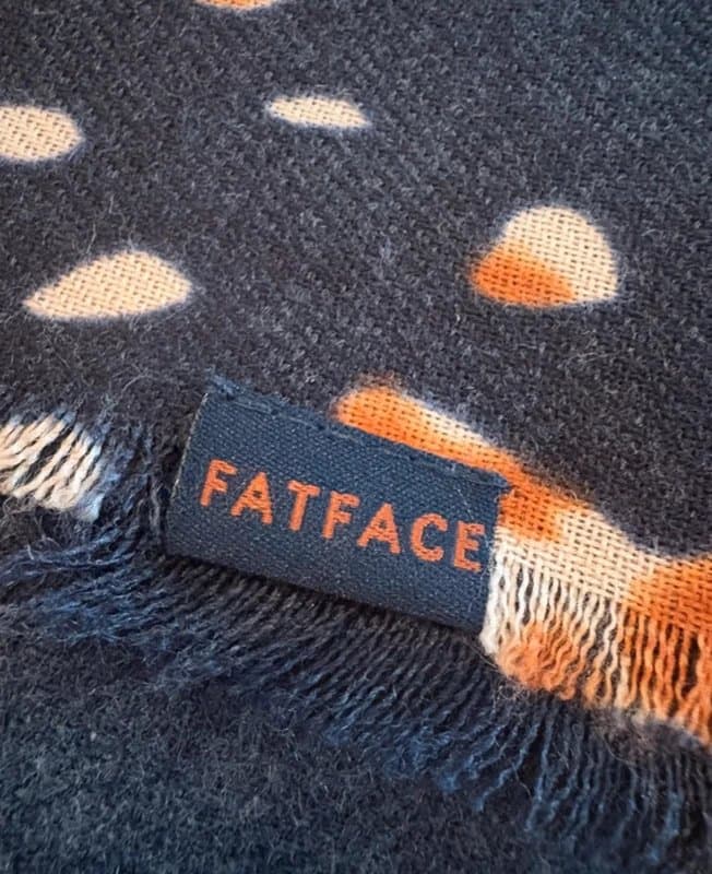 FatFace FatFace Navy  Shawl Scarf Wrap Soft Fringe Boho Autumn Winter Oversized