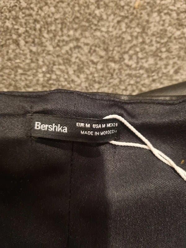Bershka Bershka faux leather halter crop top