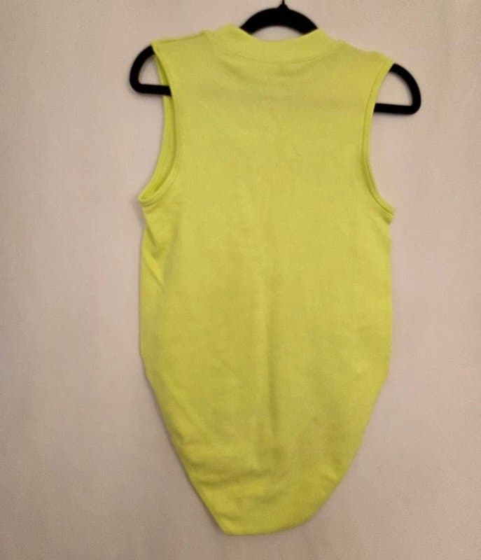 Primark BNWT Ladies size Large 14-16 Primark Bright yellow Sleeveless ribbed Bodysuit