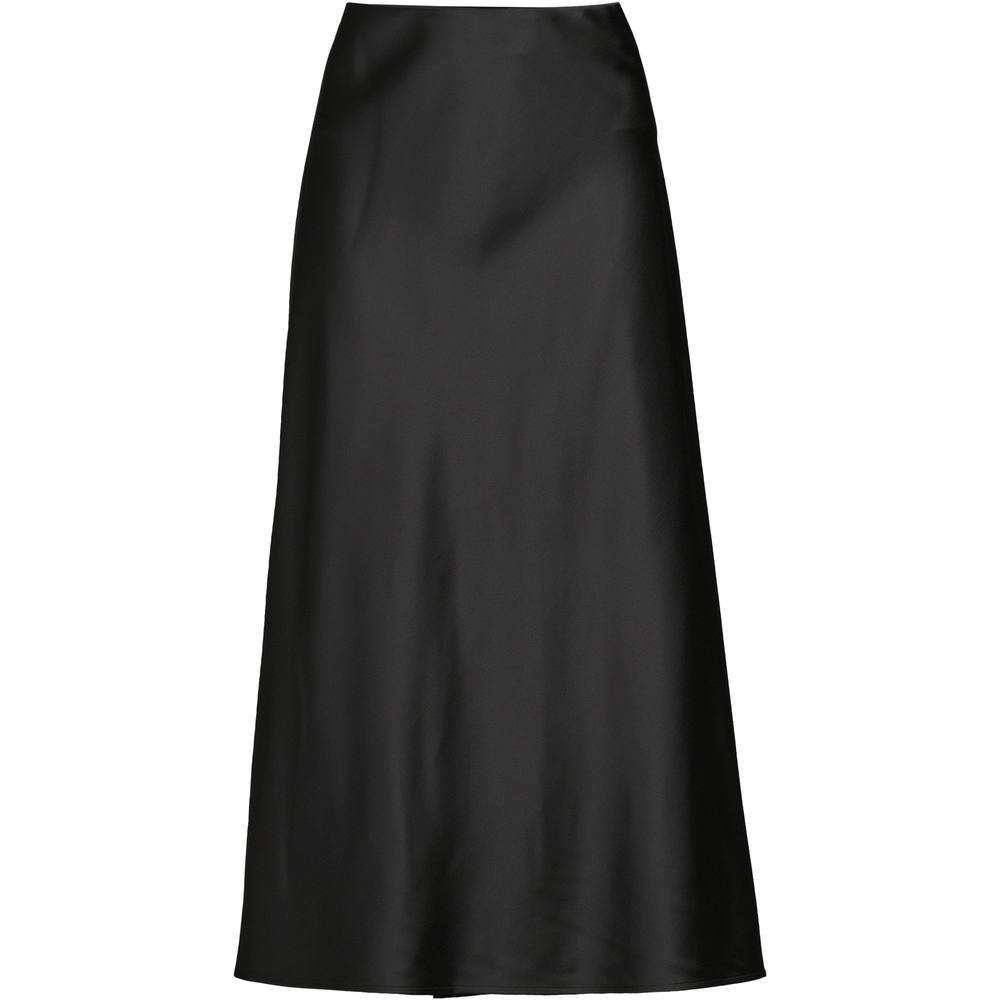 lands end Lands' End Women's Satin Midi Skirt in Black - 3