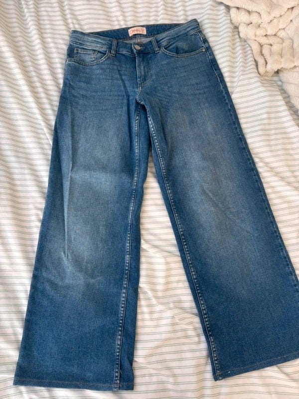 ASOS Blue Denim Oversized Relaxed-Fit Jeans
