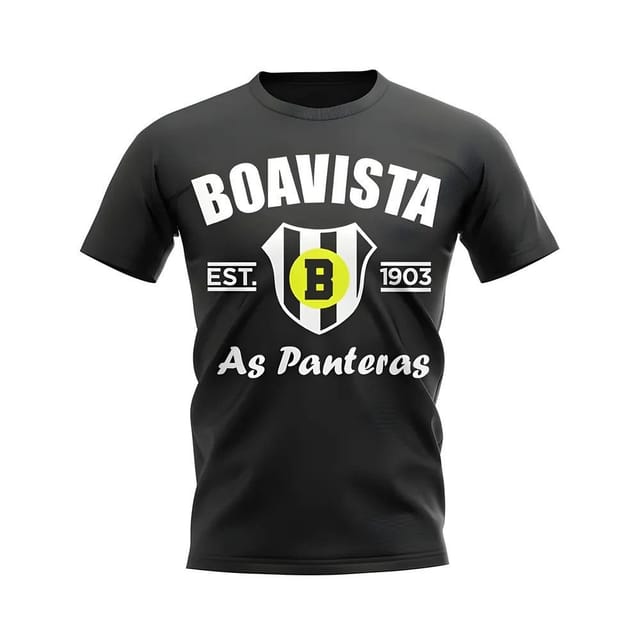 Boavista Boavista Men's Personalised Established Football T-Shirt in Black - 2