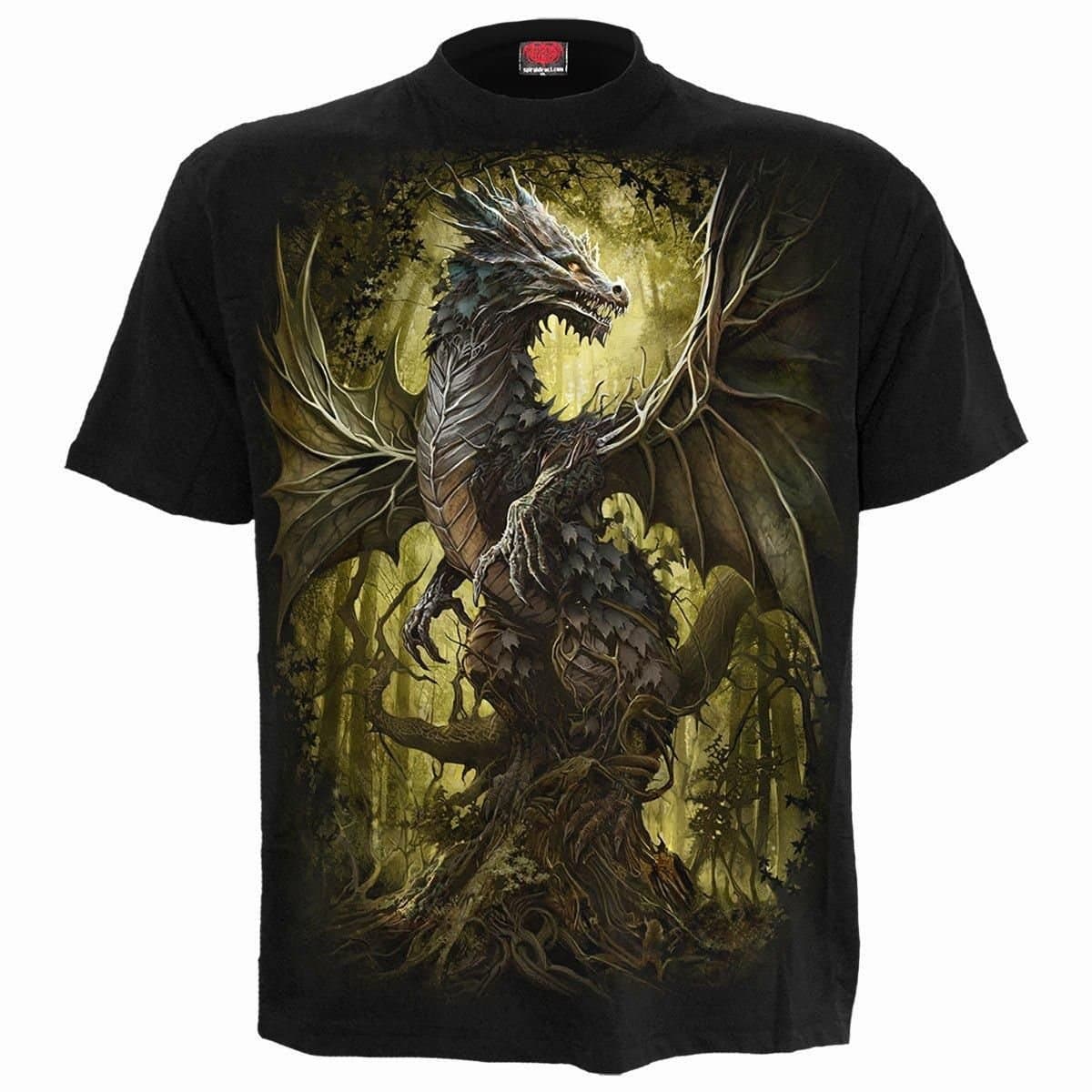 Spiral Spiral Men's OAK DRAGON - T-Shirt Black
