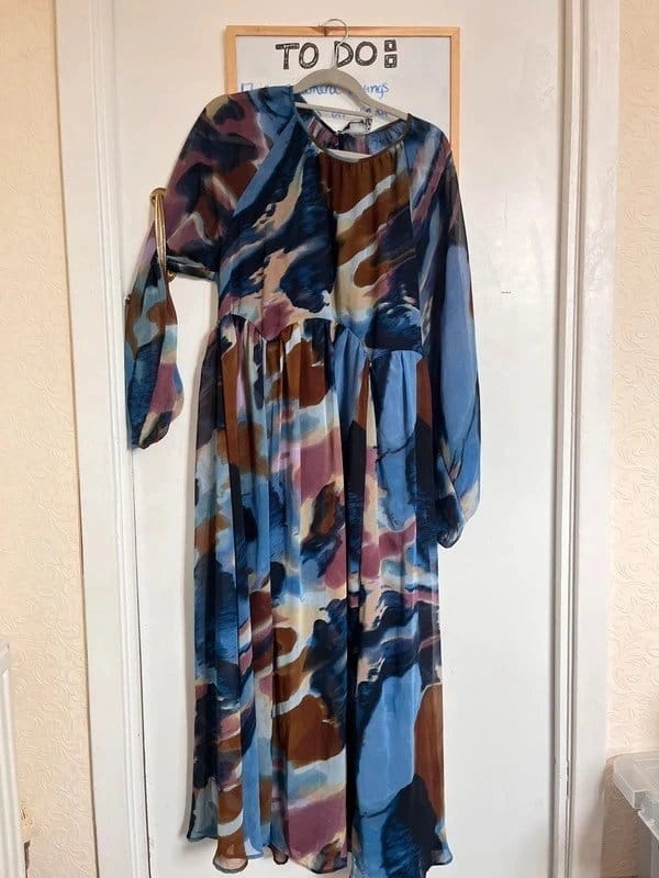 ASOS Multicolour Abstract Print Maxi Dress