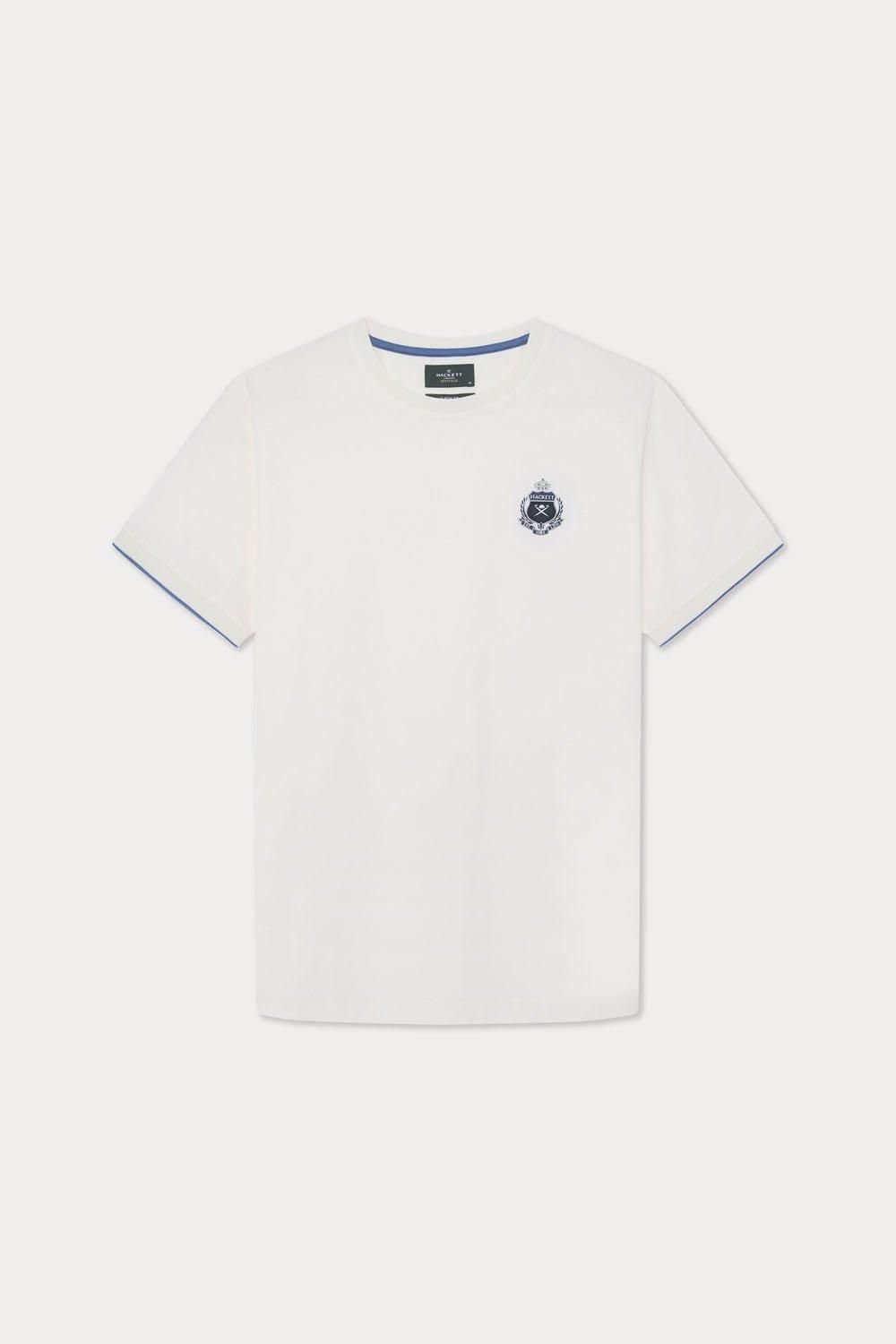 Hackett Hackett Men's Heritage Crest Logo Short Sleeve T-Shirt White - 2