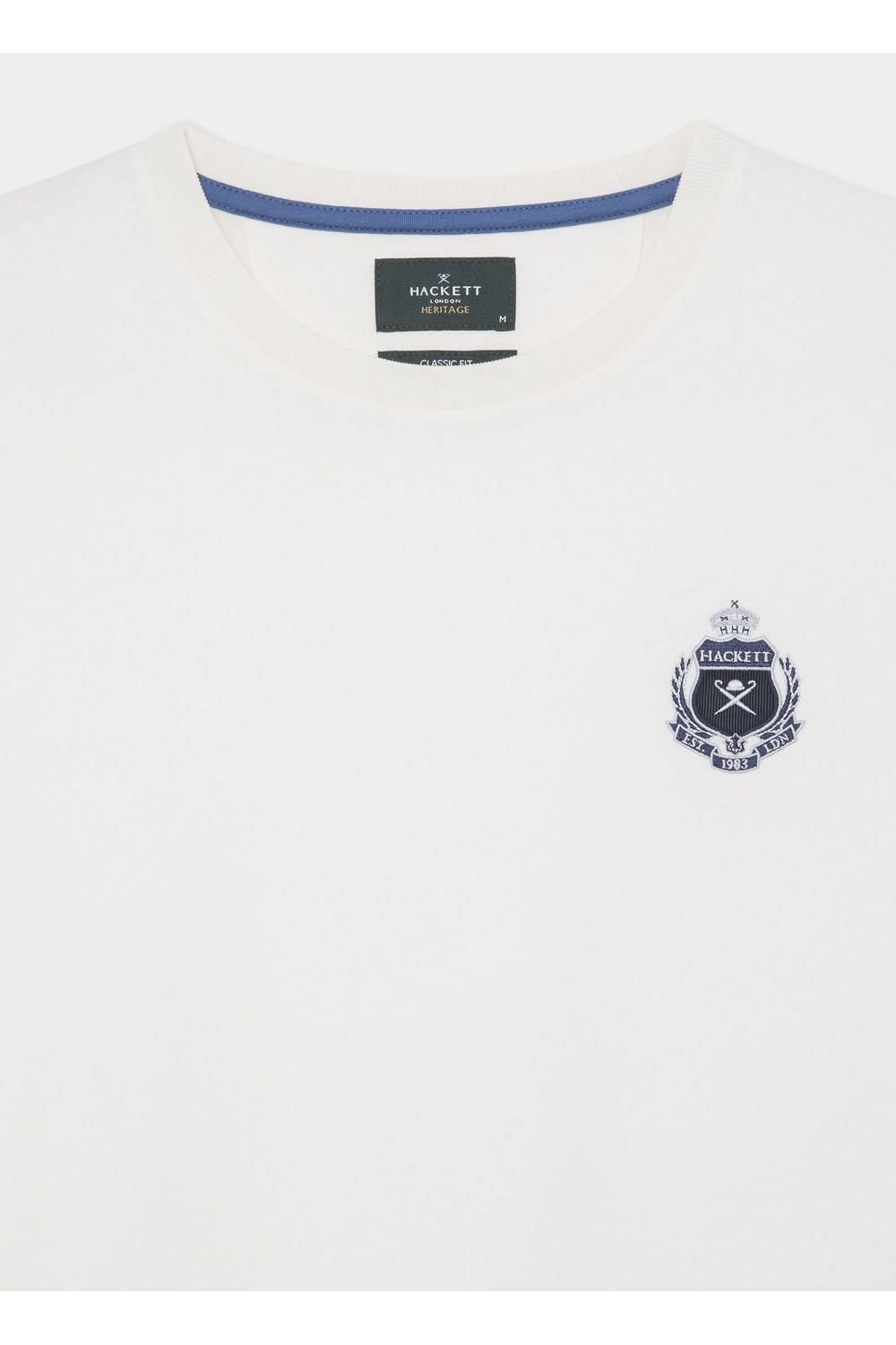 Hackett Hackett Men's Heritage Crest Logo Short Sleeve T-Shirt White - 3
