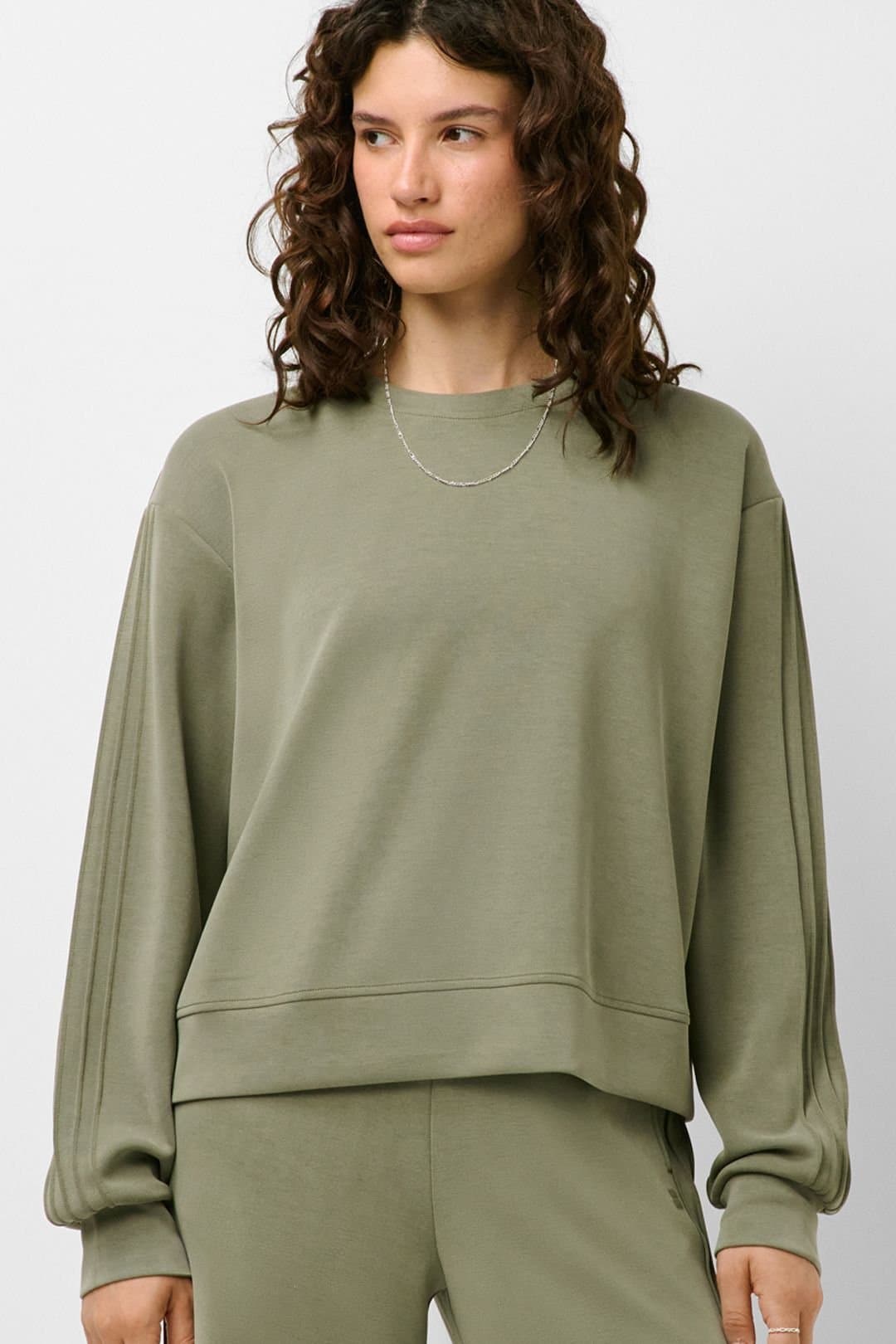Sweaty Betty Sweaty Betty Women's Sand Wash Pintuck Sweatshirt Bracken Green