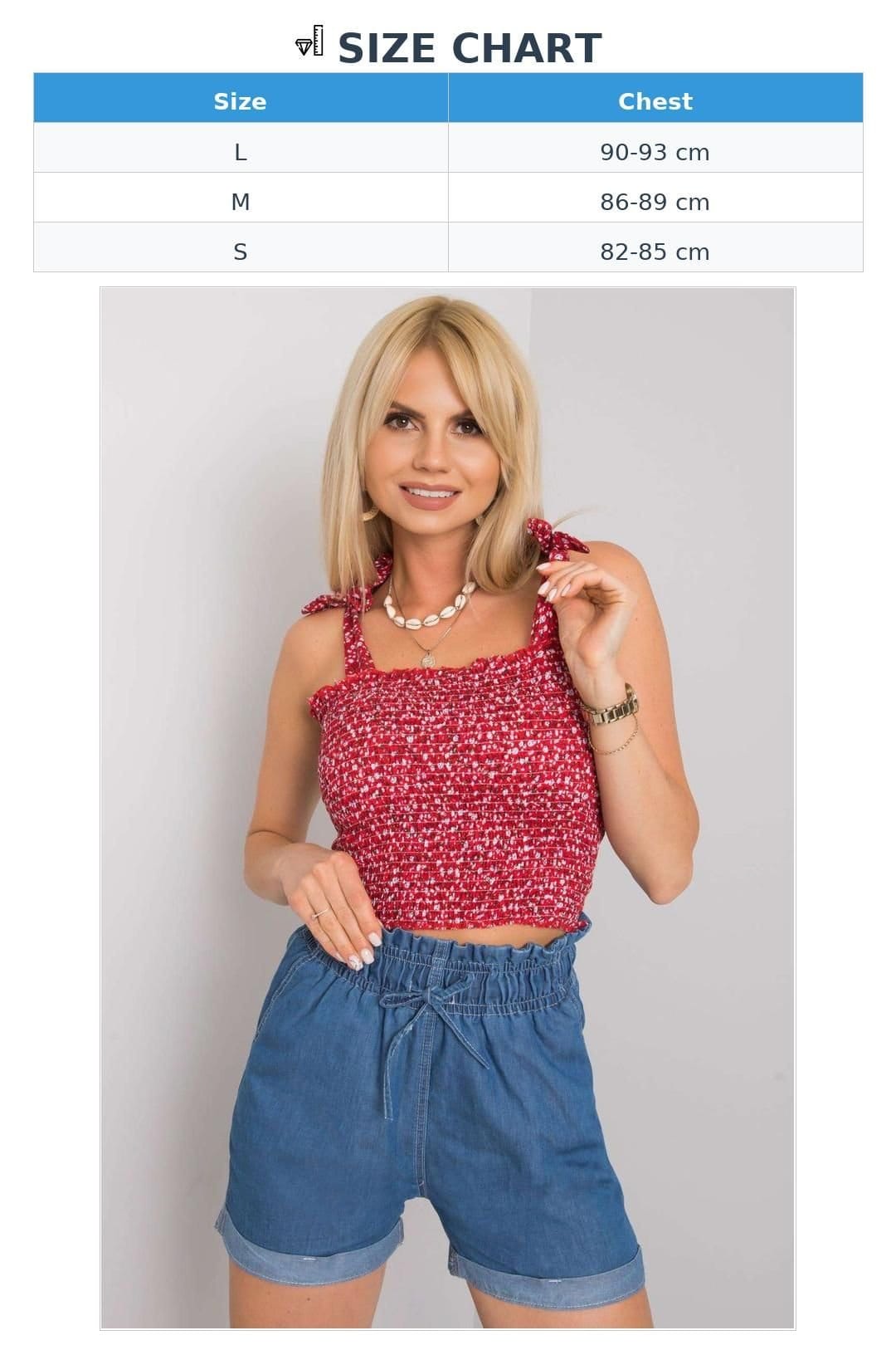 Love Lace Love Lace Women's Floral Tie Strap Short Summer Top in Red - 4
