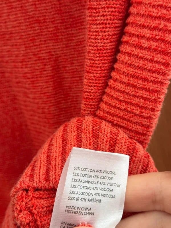Anthropologie Maeve Anthropologie Addie Orange Red Knitted Cotton Blend Sleeveless Sweater Vest Waistcoat