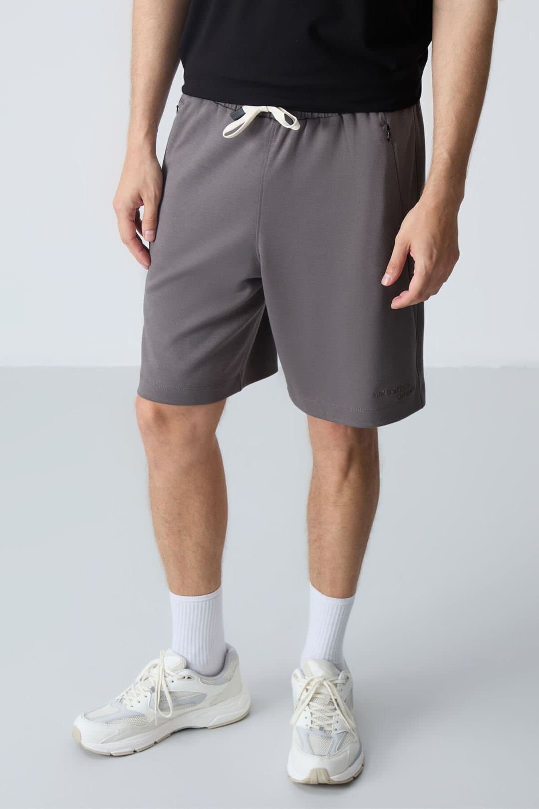 Tommy Life Tommy Life Men's Regular Fit Jersey Shorts in Charcoal