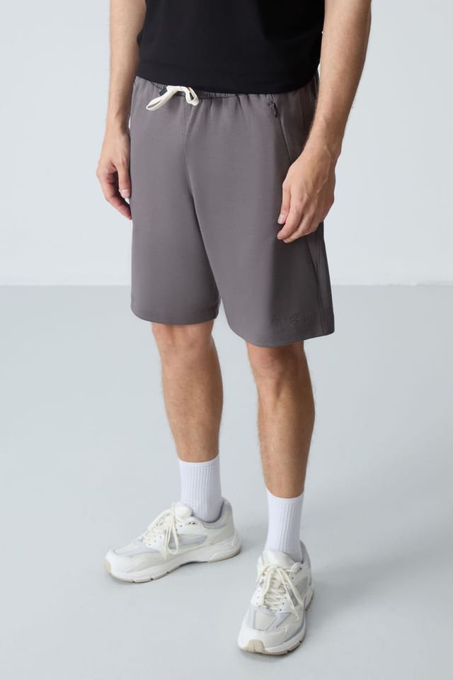 Tommy Life Tommy Life Men's Regular Fit Jersey Shorts in Charcoal - 3