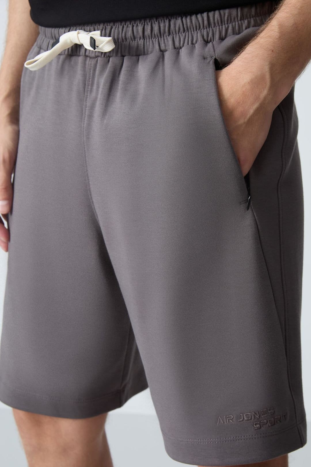 Tommy Life Tommy Life Men's Regular Fit Jersey Shorts in Charcoal - 4