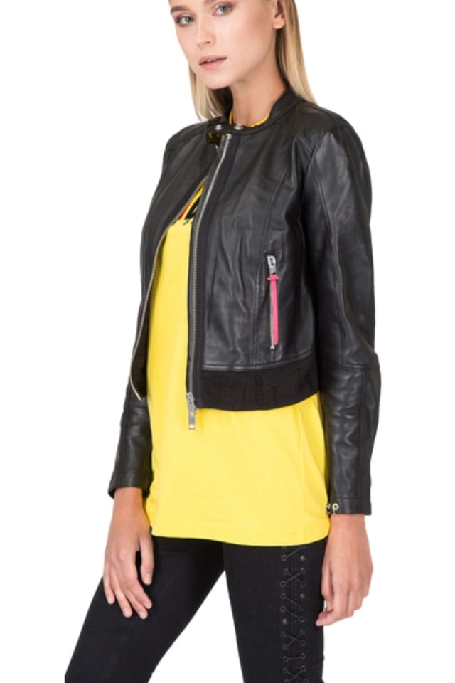 Diesel Diesel Women's L-lyssa-c Long Sleeve Bomber Jacket in Black - 3