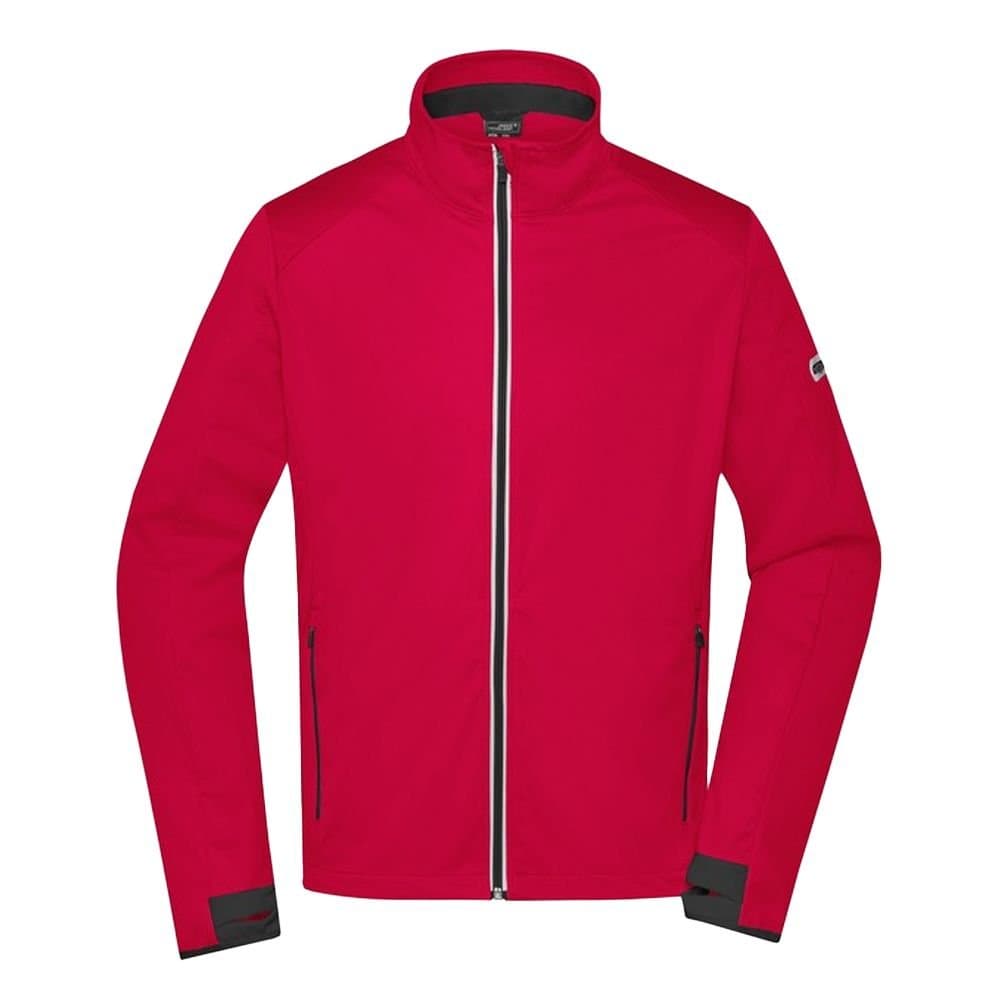 James and Nicholson James and Nicholson Men's Sports Soft Shell Jacket in Light Red