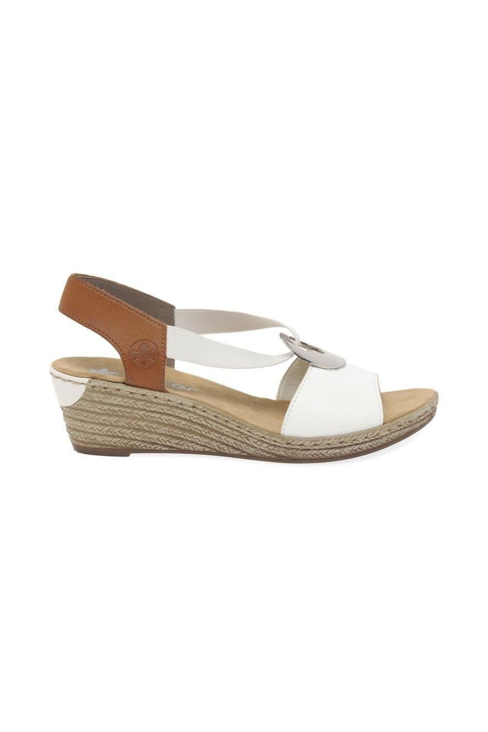 Rieker Rieker Women's 'Alula' Wedge Heel Sandals in White